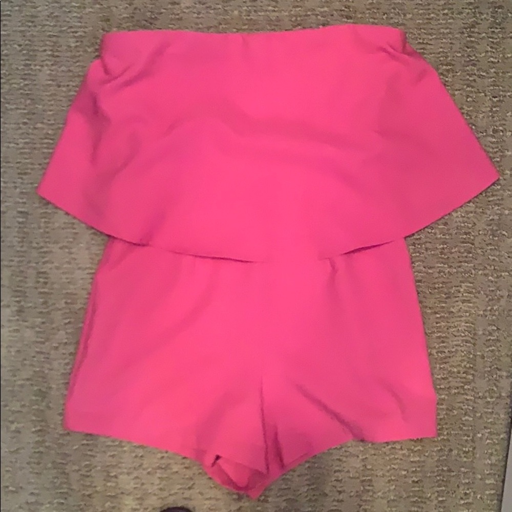 Leith strapless pink romper